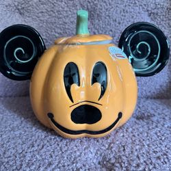 Halloween Mickey Pumpkin Cookie Jar