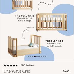 Nestig Wave Crib - White