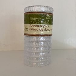 12 Clear Shower Curtain rings 