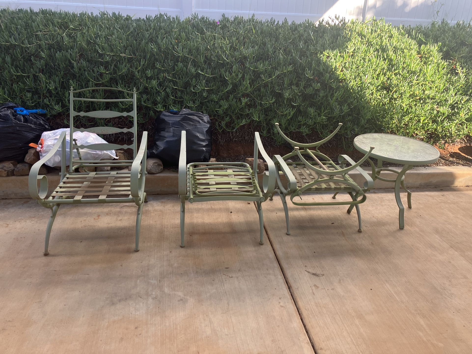 Patio Furniture and table