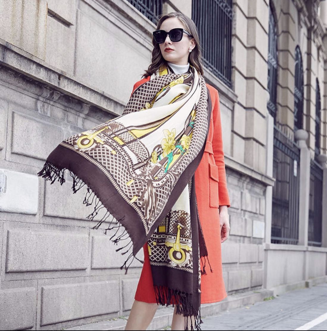 Extra Large 100% Australia Fine Wool Shawls /Scarf-96inx43in