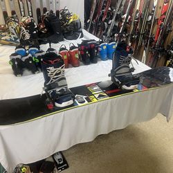 Salomon Snowboard Package With Boots And Bindings 
