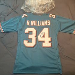 Authentic Autographed Ricky Williams Miami Dolphins Jersey Brand New 
