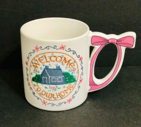 Vintage Home Interiors “Welcome To Our Home“ Ceramic Coffee Mug