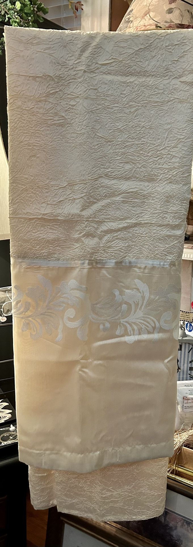 New…yellow Crinkle Look Shower Curtain