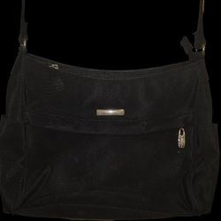 JB Collection Black Shoulder Bag With Multiple Pockets And Zippers