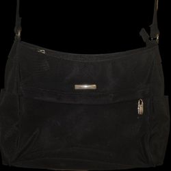 JB Collection Black Shoulder Bag With Multiple Pockets And Zippers