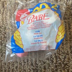 1995 McDonalds Happy Meal "BABE" A Little Pig Goes A Long Way - #2 Cow Plush Toy