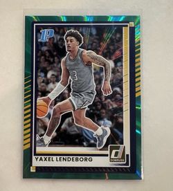 2025-26 Panini Donruss Yaxel Lendeborg 1P Green Laser Rookie RC Mint