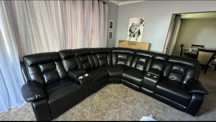 Leather Power Reclining Sofa