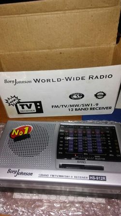Borg Johnson World Wide Radio TV Receiver Band FM TV MW SW1-9 HS-912R