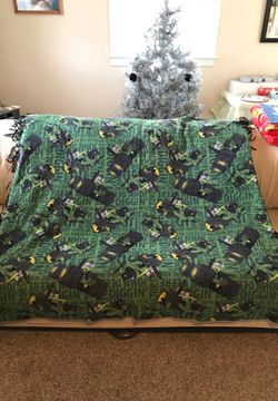 Handcrafted fleece blanket John Deere 5’x6’