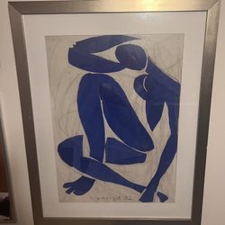 Nu bleu IV, 1952 by Henri Matisse Framed Print