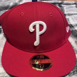 7 3/4 New Era 59 Fifty Philadelphia Phillies Auth On Field Fitted. New NWT