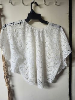 White Crochet Lace Crop Top
