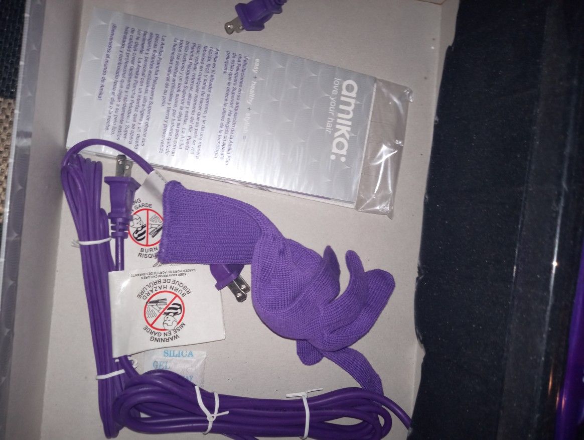 Brand New Amika Deep Purple Trio Styler Box Set