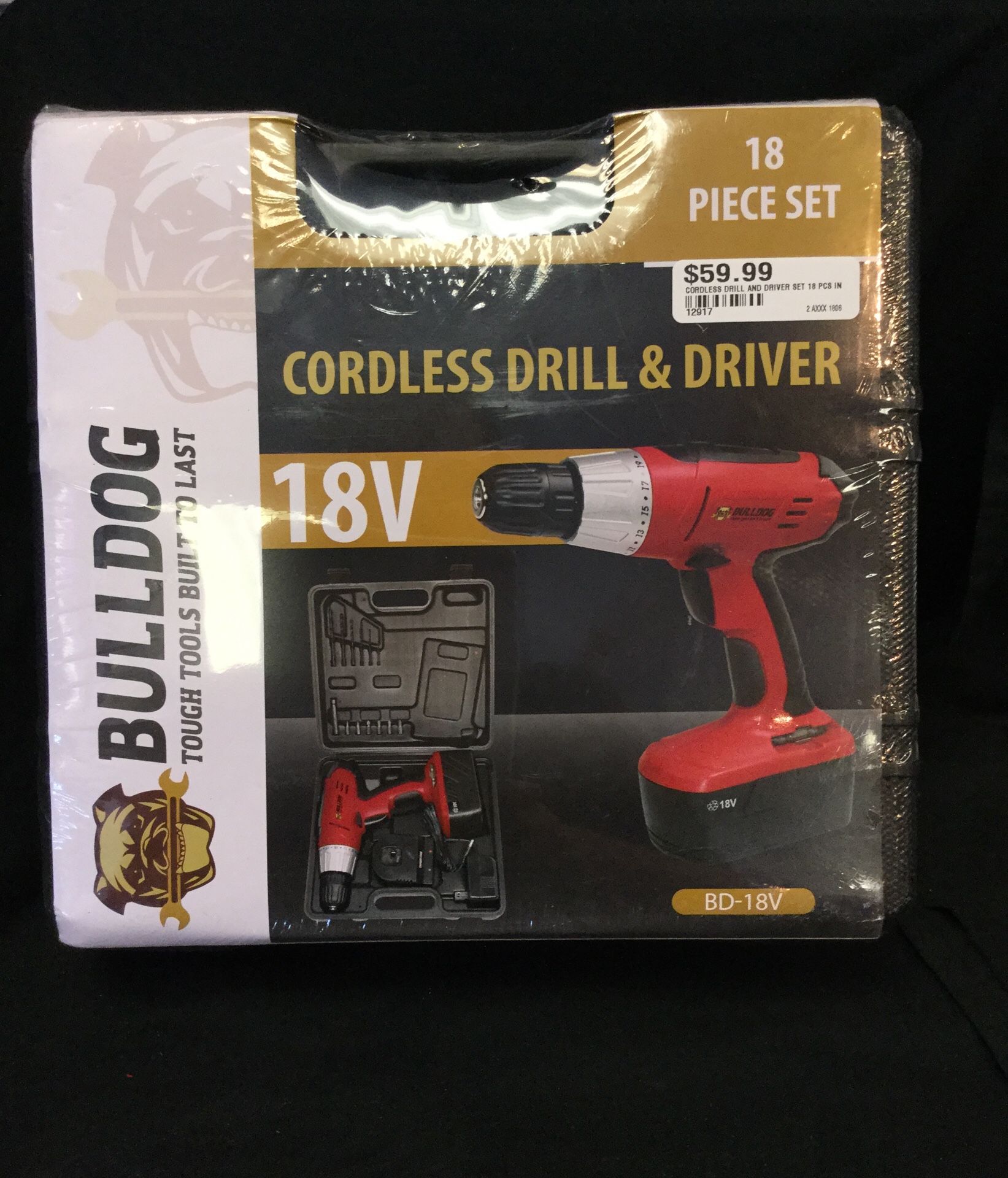 Bulldog Cordless Drill & Driver 18 Pcs #12917