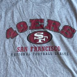 LEE SPORTS SAN FRANCISCO 49ERS GREY SHIRT MENS