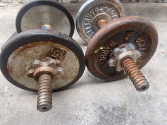 Adjustable weight dumbbells 10’s lbs