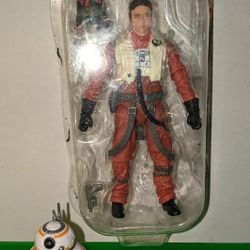 Star Wars Action Figures Poe Dameron Pilot With BB8 Droid