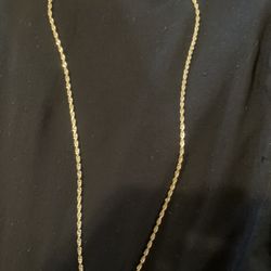 14k Solid Gold 20 Inch Rope Chain 