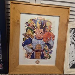 Dragon Ball Vegeta 12" x 16" Amazing SDCC Comic-Con Framed Print