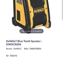 New Bluetooth Dewalt Speaker 