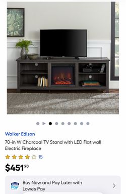 Tv stand with fire place