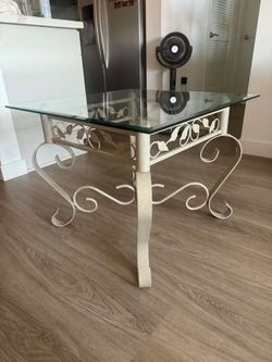 Lot 68 - Glass Top Coffee Table size 3 x 3 feet