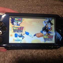 Playstation Psp 1000 Blue Phat Mod--ded Video Game Console IPS screen upgrade