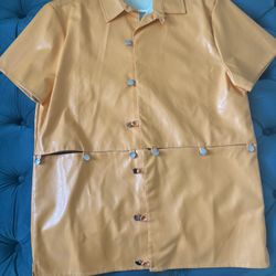 Boohooman Faux Leather Shirt