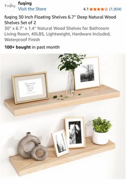 New 30 Inch Floating ShelvesWood Shelves Set of 2