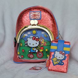 Loungefly Sanrio Hello Kitty backpack and cardholder 