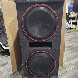 Dual 12 Kenwood Excelon Subwoofers With Enclosure Built To Specs