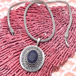 Sterling Sapphire Necklace 