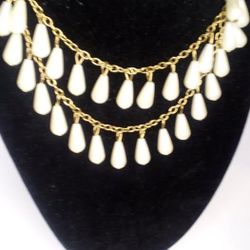 Double Layer Vintage Pearl Choker Necklace