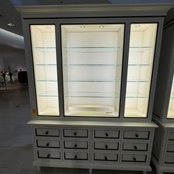 High End Cabinet With LED Lights And Storage drawers
