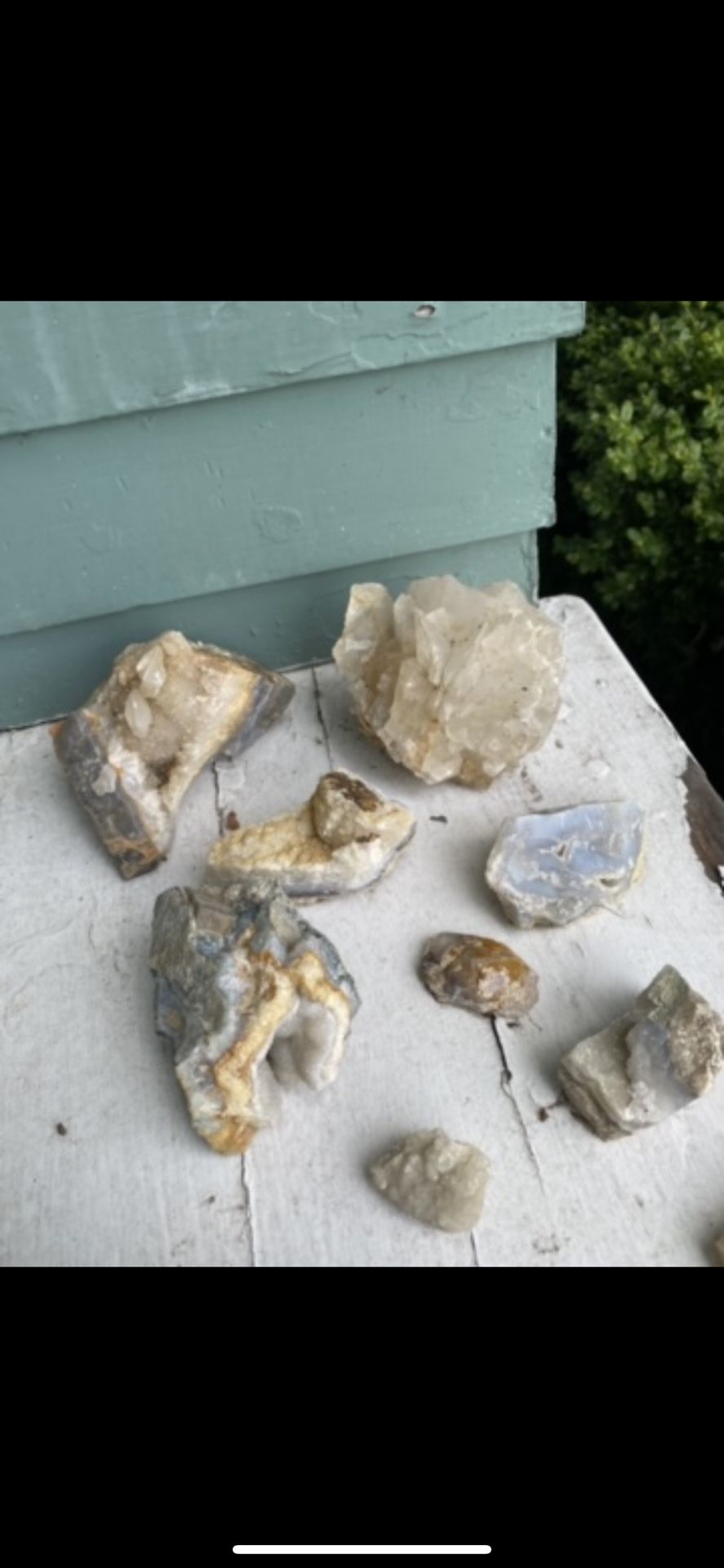 calcite and quartz clusters