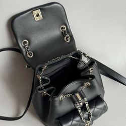 Black Brand, New Quilted Backpack, Gold Hardware