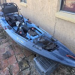 Vibe Shearwater 125 X-Drive Pedal Kit, Summit Seat, Yak Hobby Extended Rudder Handle