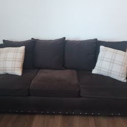 Two Brown Couches
