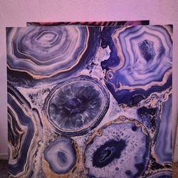 Canvas Art Blue Agate