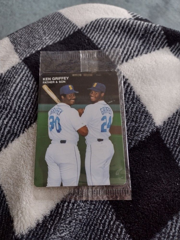 Baseball Ken Griffey Jr Father & Son Card Mother's Cookies 1991 Cash Porch Pickup Redmond 