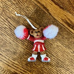 Cheerleader Christmas Ornament Kurt S Adler 3.5" Red White Sport Bear (CL 83)