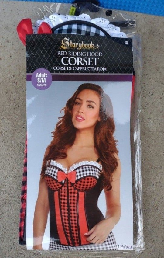 Storybook Costume Cosplay Red Riding Hood Corset size S/M