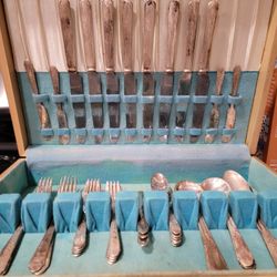 Vintage 1935 Crosby Silverware Set Depression Era Bakelite Case