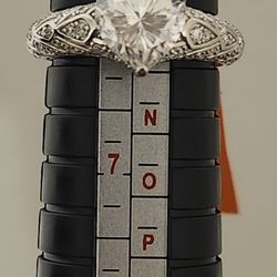 Heart Shaped Mossinite Ring Size 6