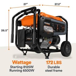 Generac
8125 / 6500-Watt Gasoline Powered Portable Generator with COSense and 20 ft. Extension Cord Included - GP6500