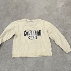 University of Colorado Cream Cropped Jansport Sweatshirt