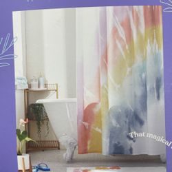 Fabric Tie-dye Shower Curtain 